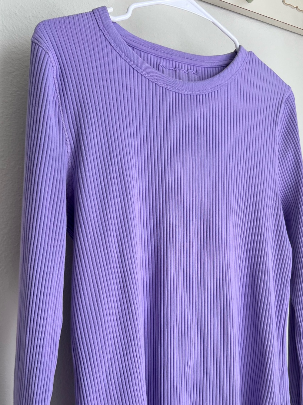 Aerie Ribbed Long-Sleeve Top in Lavender - Picture 4 of 5